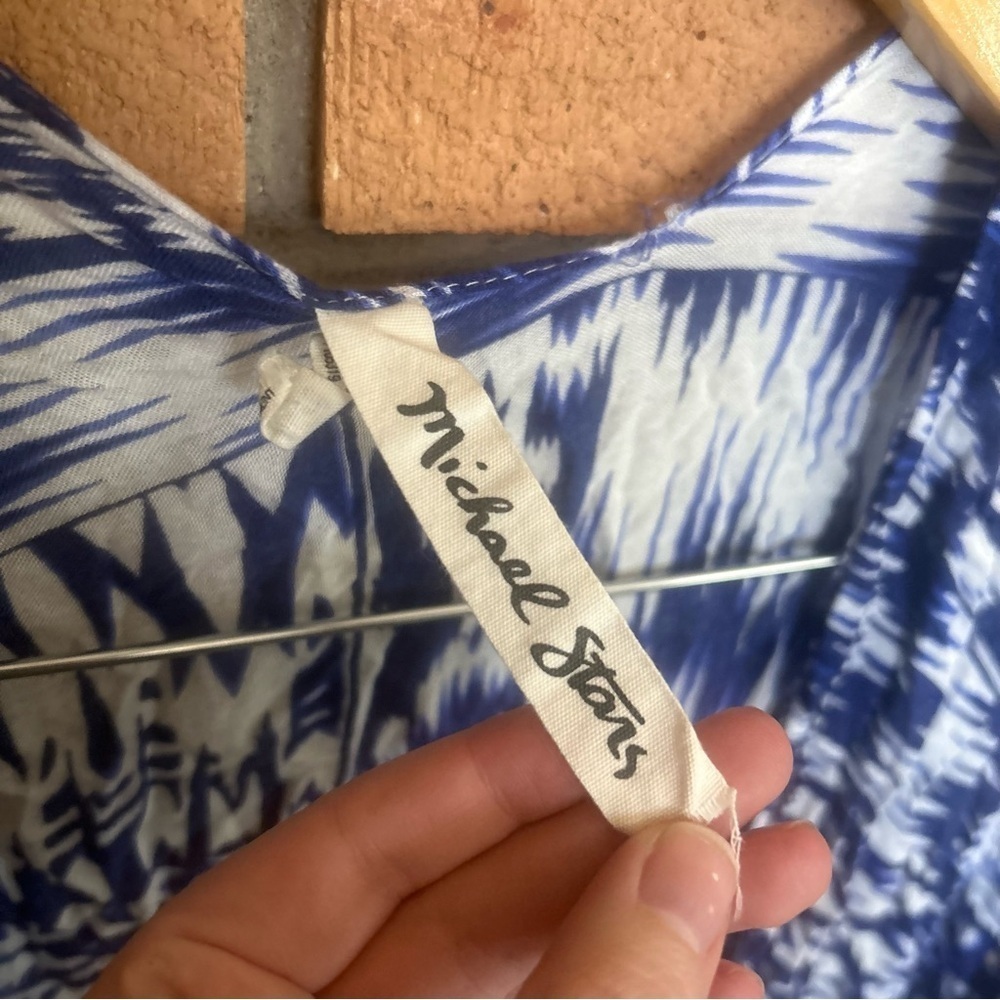 Michael Stars Women’s Blue Ruana Scarf Sarong Swim Coverup Wrap One Size - Picture 2 of 6